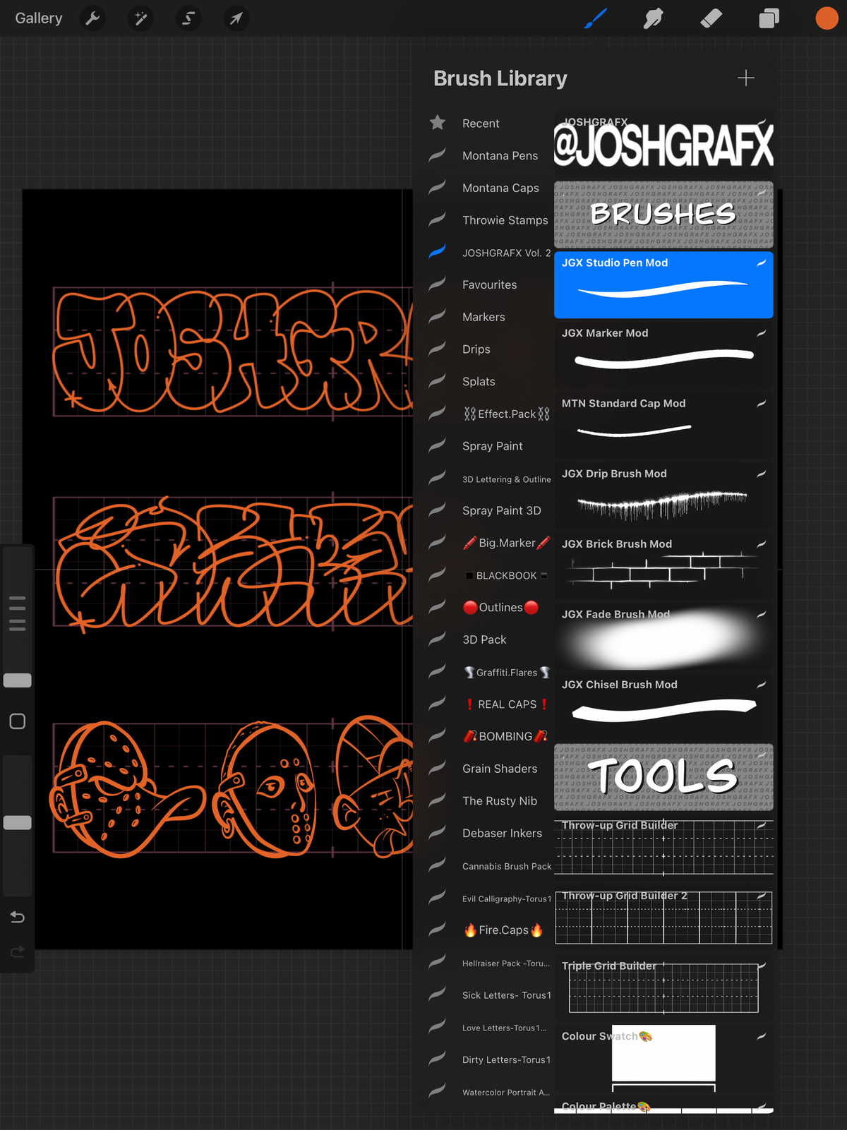 JOSHGRAFX Stamp Pack Vol.2 character and prop stamps