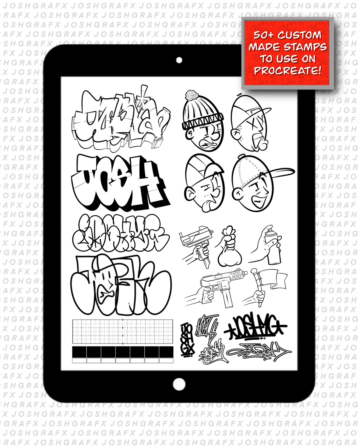JOSHGRAFX Stamp Pack Vol.2 brushes and tool stamps