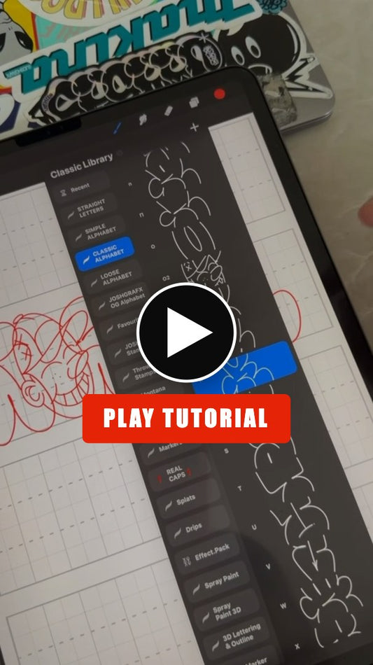 How to use JOSHGRAFX stamp packs in Procreate — 90 second walkthrough
