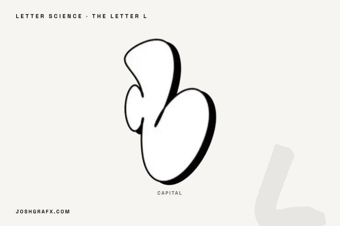 The graffiti letter L drawn as throw-up characters by JOSHGRAFX