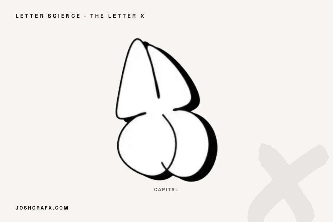 The graffiti letter X drawn as throw-up characters by JOSHGRAFX