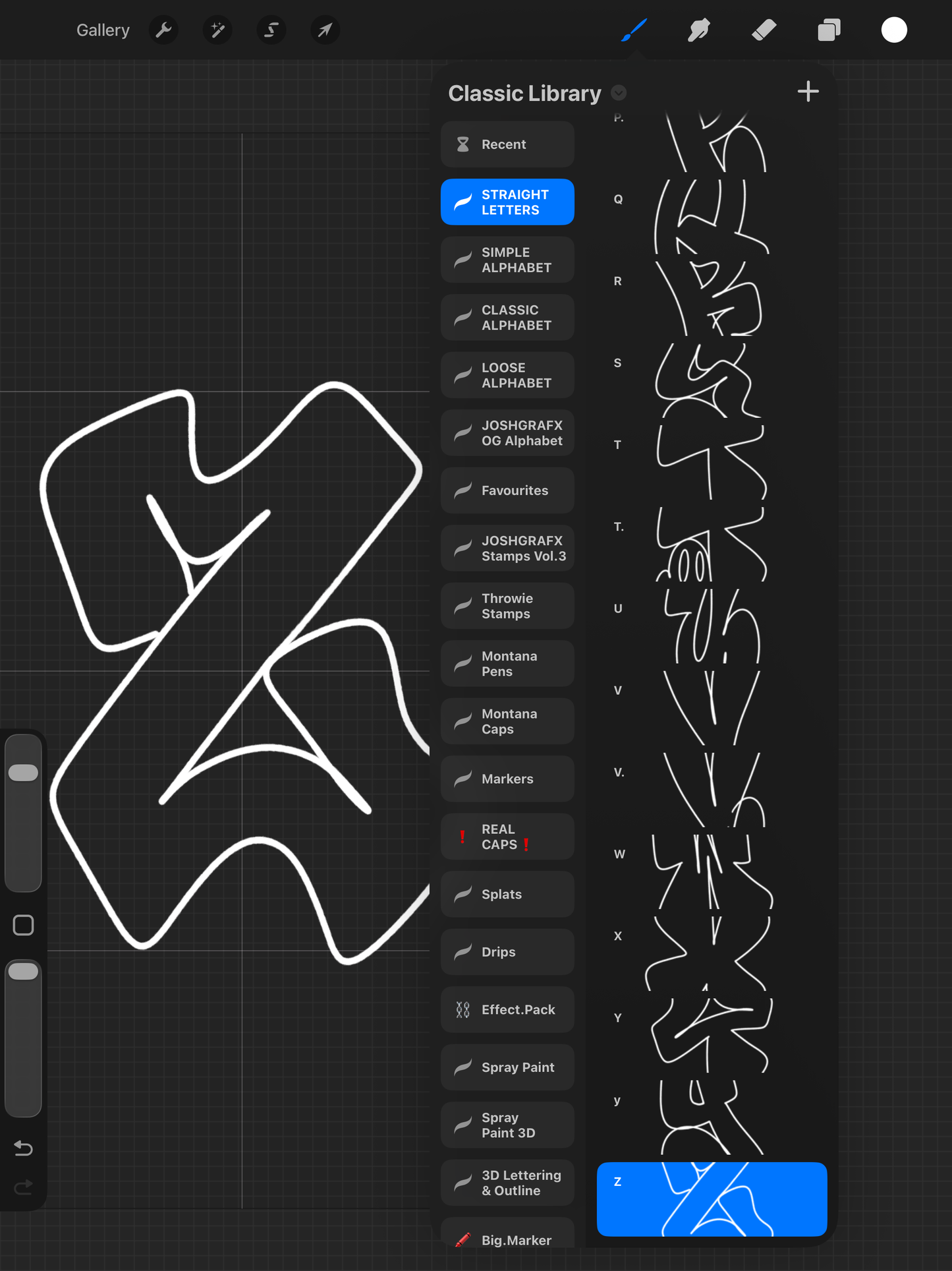 2026 Straight Letter Graffiti Stamp Pack by JOSHGRAFX
