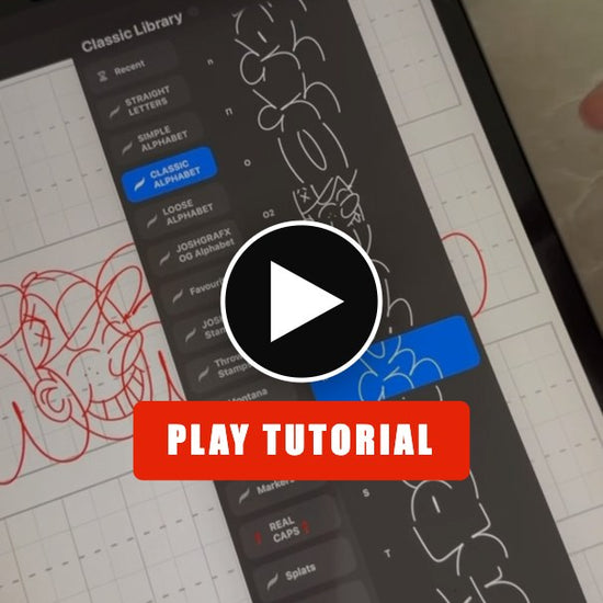 How to use JOSHGRAFX stamp packs in Procreate — 90 second walkthrough